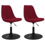 Swivel dining chairs 2 units red velvet by vidaXL, dining chairs - Ref: Foro24-338380, Price: 153,66 €, Discount: %