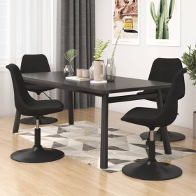 Sillas de comedor giratorias 4 unidades terciopelo negro de vidaXL, Sillas de comedor - Ref: Foro24-338383, Precio: 309,99 €,...