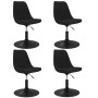 Sillas de comedor giratorias 4 unidades terciopelo negro de vidaXL, Sillas de comedor - Ref: Foro24-338383, Precio: 309,06 €,...