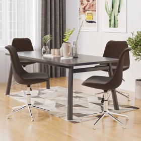 Swivel dining chairs 4 units dark brown fabric by vidaXL, dining chairs - Ref: Foro24-3085409, Price: 245,99 €, Discount: %