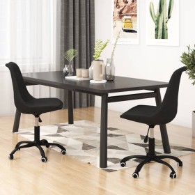 Swivel dining chairs 2 units black fabric by vidaXL, dining chairs - Ref: Foro24-338399, Price: 170,54 €, Discount: %