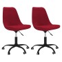 Sillas de comedor giratorias 2 unidades tela rojo tinto de vidaXL, Sillas de comedor - Ref: Foro24-338397, Precio: 140,76 €, ...