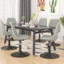 Silla de comedor giratoria 6 uds terciopelo gris claro de vidaXL, Sillas de comedor - Ref: Foro24-3085425, Precio: 420,17 €, ...