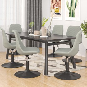 Swivel dining chair 6 pcs light gray velvet by vidaXL, dining chairs - Ref: Foro24-3085425, Price: 420,17 €, Discount: %