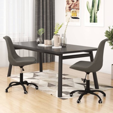 Swivel dining chairs 2 units dark gray fabric by vidaXL, dining chairs - Ref: Foro24-338395, Price: 121,39 €, Discount: %