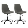 Swivel dining chairs 2 units dark gray fabric by vidaXL, dining chairs - Ref: Foro24-338395, Price: 121,39 €, Discount: %