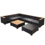 8-teiliges Gartenmöbel-Set und schwarze synthetische Rattankissen von vidaXL, Gartensets - Ref: Foro24-42758, Preis: 719,26 €...