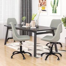 Swivel dining chairs, 4 units, light gray fabric by vidaXL, dining chairs - Ref: Foro24-3085436, Price: 233,99 €, Discount: %