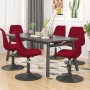 6 pcs red velvet swivel dining chair by vidaXL, dining chairs - Ref: Foro24-3085422, Price: 390,99 €, Discount: %