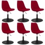 6 pcs red velvet swivel dining chair by vidaXL, dining chairs - Ref: Foro24-3085422, Price: 390,99 €, Discount: %