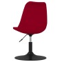 6 pcs red velvet swivel dining chair by vidaXL, dining chairs - Ref: Foro24-3085422, Price: 390,99 €, Discount: %