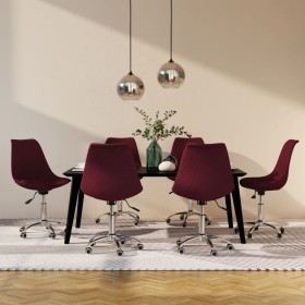 Swivel dining chairs 6 units purple fabric by vidaXL, dining chairs - Ref: Foro24-3085397, Price: 482,99 €, Discount: %