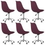 Swivel dining chairs 6 units purple fabric by vidaXL, dining chairs - Ref: Foro24-3085397, Price: 482,39 €, Discount: %