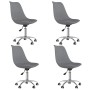 Swivel dining chairs, 4 units, light gray fabric by vidaXL, dining chairs - Ref: Foro24-3085379, Price: 228,99 €, Discount: %