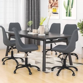 Swivel dining chairs 6 units dark gray fabric by vidaXL, dining chairs - Ref: Foro24-3085437, Price: 349,99 €, Discount: %