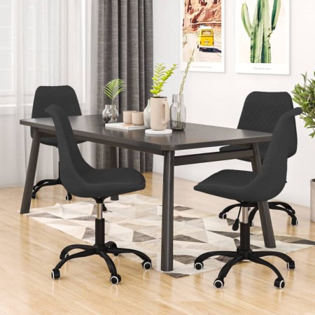 Swivel dining chairs 4 units black fabric by vidaXL, dining chairs - Ref: Foro24-3085434, Price: 332,08 €, Discount: %