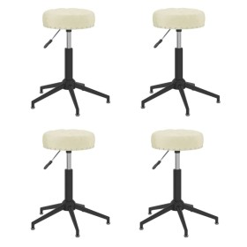 Swivel dining chairs 4 units cream velvet by vidaXL, dining chairs - Ref: Foro24-3085492, Price: 146,99 €, Discount: %