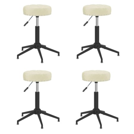 Swivel dining chairs 4 units cream velvet by vidaXL, dining chairs - Ref: Foro24-3085492, Price: 146,74 €, Discount: %