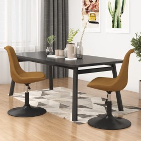 Swivel dining chairs 2 units brown velvet by vidaXL, dining chairs - Ref: Foro24-338386, Price: 158,99 €, Discount: %