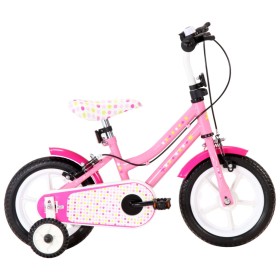 Children's bicycle 12 inches white and pink by vidaXL, bikes - Ref: Foro24-92175, Price: 135,99 €, Discount: %