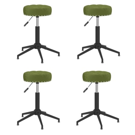 Sillas de comedor giratorias 4 unidades terciopelo verde claro de vidaXL, Sillas de comedor - Ref: Foro24-3085495, Precio: 13...