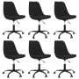 Swivel dining chairs 6 units black fabric by vidaXL, dining chairs - Ref: Foro24-3085439, Price: 369,99 €, Discount: %