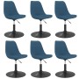 Silla de comedor giratoria 6 uds terciopelo azul de vidaXL, Sillas de comedor - Ref: Foro24-3085415, Precio: 423,97 €, Descue...