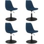 Swivel dining chairs 4 units blue velvet by vidaXL, dining chairs - Ref: Foro24-338371, Price: 284,17 €, Discount: %