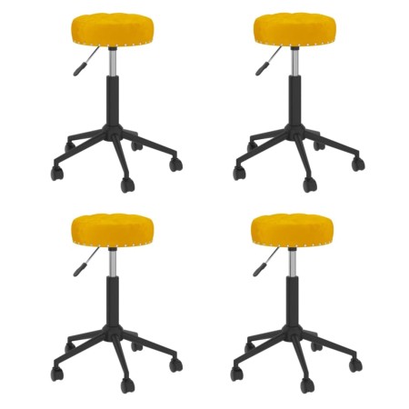 Sillas de comedor giratorias 4 uds terciopelo amarillo mostaza de vidaXL, Sillas de comedor - Ref: Foro24-3085544, Precio: 14...