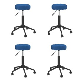 Swivel dining chairs 4 pcs blue velvet by vidaXL, dining chairs - Ref: Foro24-3085541, Price: 147,99 €, Discount: %