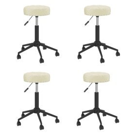 Swivel dining chairs 4 units cream velvet by vidaXL, dining chairs - Ref: Foro24-3085536, Price: 142,49 €, Discount: %