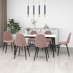 Dining chairs 6 units pink velvet by vidaXL, dining chairs - Ref: Foro24-3082885, Price: 310,99 €, Discount: %