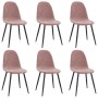 Esszimmerstühle 6 Einheiten rosa Samt von vidaXL, Essstühle - Ref: Foro24-3082885, Preis: 310,14 €, Rabatt: %