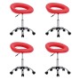 Sillas de comedor giratorias 4 uds cuero sintético rojo de vidaXL, Sillas de comedor - Ref: Foro24-3085811, Precio: 164,74 €,...