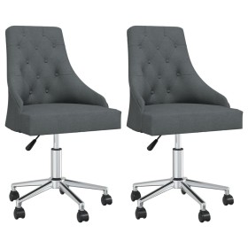 Swivel dining chairs 2 units dark gray fabric by vidaXL, dining chairs - Ref: Foro24-3092998, Price: 293,28 €, Discount: %