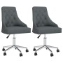 Swivel dining chairs 2 units dark gray fabric by vidaXL, dining chairs - Ref: Foro24-3092998, Price: 293,99 €, Discount: %