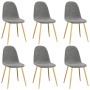 Swivel dining chairs 6 pcs light gray velvet by vidaXL, dining chairs - Ref: Foro24-3082870, Price: 341,45 €, Discount: %