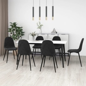 Dining chair set of 6 units in black velvet by vidaXL, dining chairs - Ref: Foro24-3082887, Price: 310,72 €, Discount: %