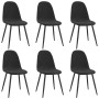 Silla de comedor 6 unidades terciopelo negro de vidaXL, Sillas de comedor - Ref: Foro24-3082887, Precio: 310,14 €, Descuento: %