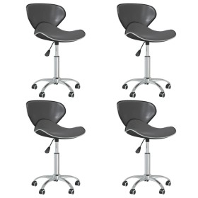 Swivel dining chairs 4 units synthetic leather gray by vidaXL, dining chairs - Ref: Foro24-3088610, Price: 179,15 €, Discount: %