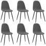 Dining chairs 6 units dark gray velvet by vidaXL, dining chairs - Ref: Foro24-3082882, Price: 286,64 €, Discount: %