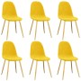 Sillas de comedor 6 uds terciopelo amarillo mostaza de vidaXL, Sillas de comedor - Ref: Foro24-3082877, Precio: 356,99 €, Des...