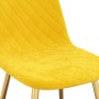 Sillas de comedor 6 uds terciopelo amarillo mostaza de vidaXL, Sillas de comedor - Ref: Foro24-3082877, Precio: 356,99 €, Des...