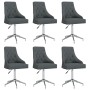 Swivel dining chairs 6 units dark gray fabric by vidaXL, dining chairs - Ref: Foro24-3093046, Price: 887,99 €, Discount: %