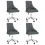 Swivel dining chairs 4 units dark gray fabric by vidaXL, dining chairs - Ref: Foro24-3093006, Price: 627,88 €, Discount: %