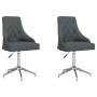 Swivel dining chairs 2 units dark gray fabric by vidaXL, dining chairs - Ref: Foro24-3093030, Price: 290,40 €, Discount: %