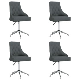 Sillas de comedor giratorias 4 unidades tela gris oscuro de vidaXL, Sillas de comedor - Ref: Foro24-3093038, Precio: 622,99 €...