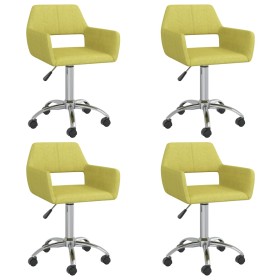 Swivel dining chairs 4 units green fabric by vidaXL, dining chairs - Ref: Foro24-3089336, Price: 247,93 €, Discount: %