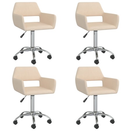 Swivel dining chairs 4 units cream fabric by vidaXL, dining chairs - Ref: Foro24-3089332, Price: 248,55 €, Discount: %