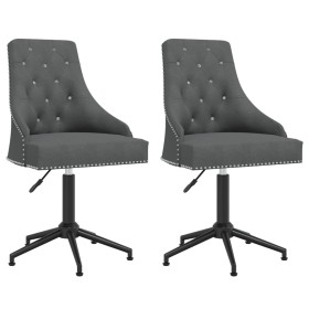 Swivel dining chairs 2 units dark gray velvet by vidaXL, dining chairs - Ref: Foro24-3093110, Price: 298,46 €, Discount: %